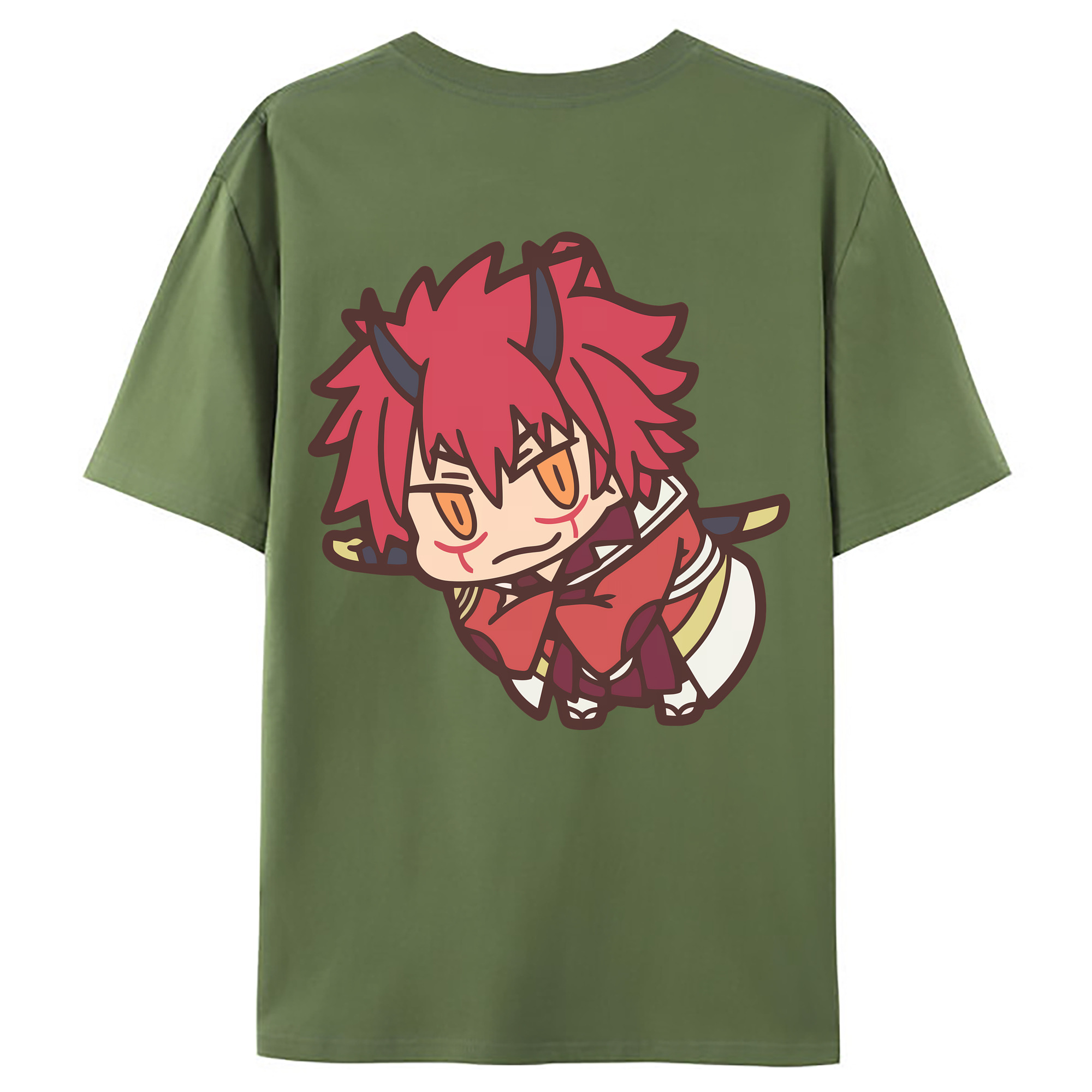 （画像用） 転スラ Regarding Reincarnated to Slime 綿100％ メンズ半袖Tシャツ（バックプリント） 通気性